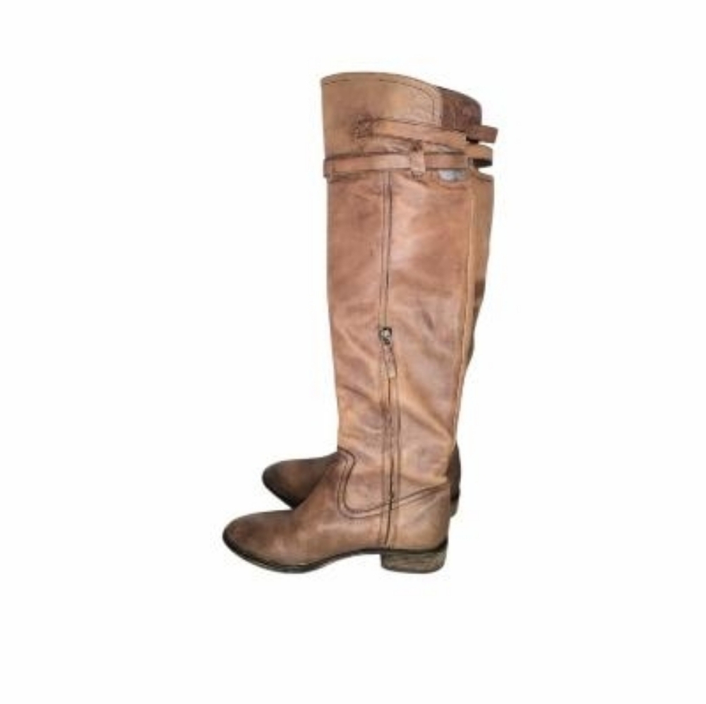 Sam Edelman Over Knee Pierce Whiskey Brown Leather Tall Riding Boot Women 7.5 - Picture 3 of 14